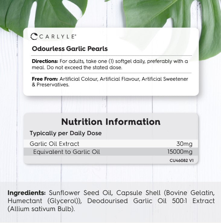 Odourless Garlic 15,000 mg | 365 Softgels