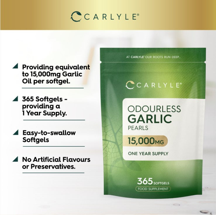 Odourless Garlic 15,000 mg | 365 Softgels