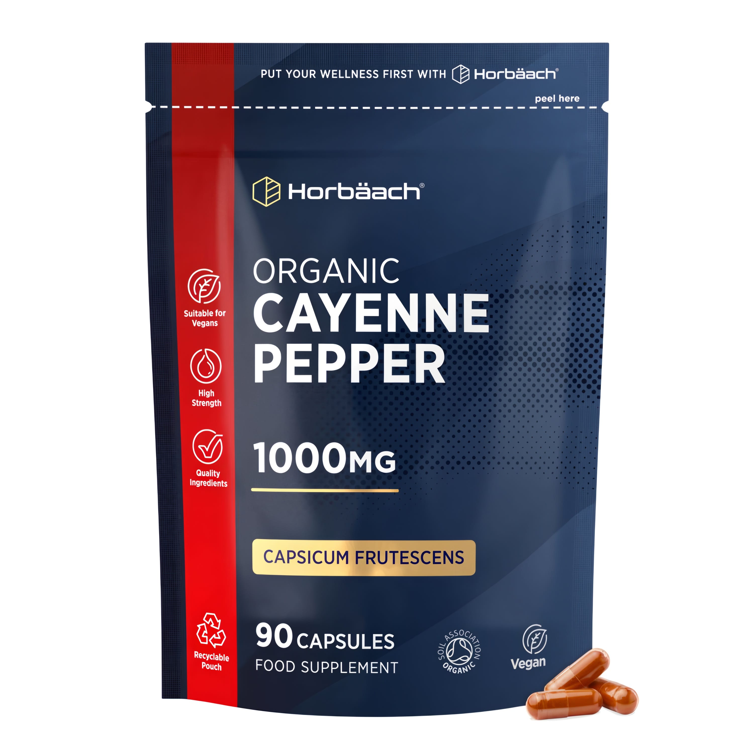 Cayenne Pepper 1000 mg | Organic | 90 Capsules