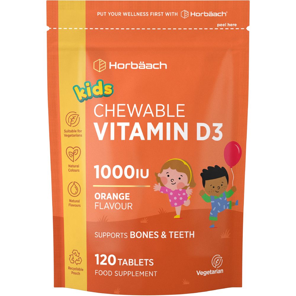 Vitamin D3 for Kids 1000 iu | 120 Chewable Tablets