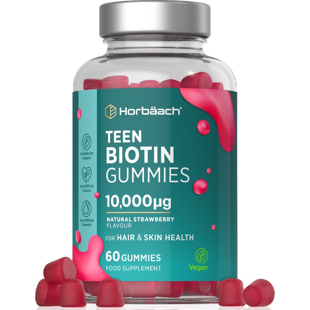 Biotin for Teens 10,000 ug | 60 Gummies