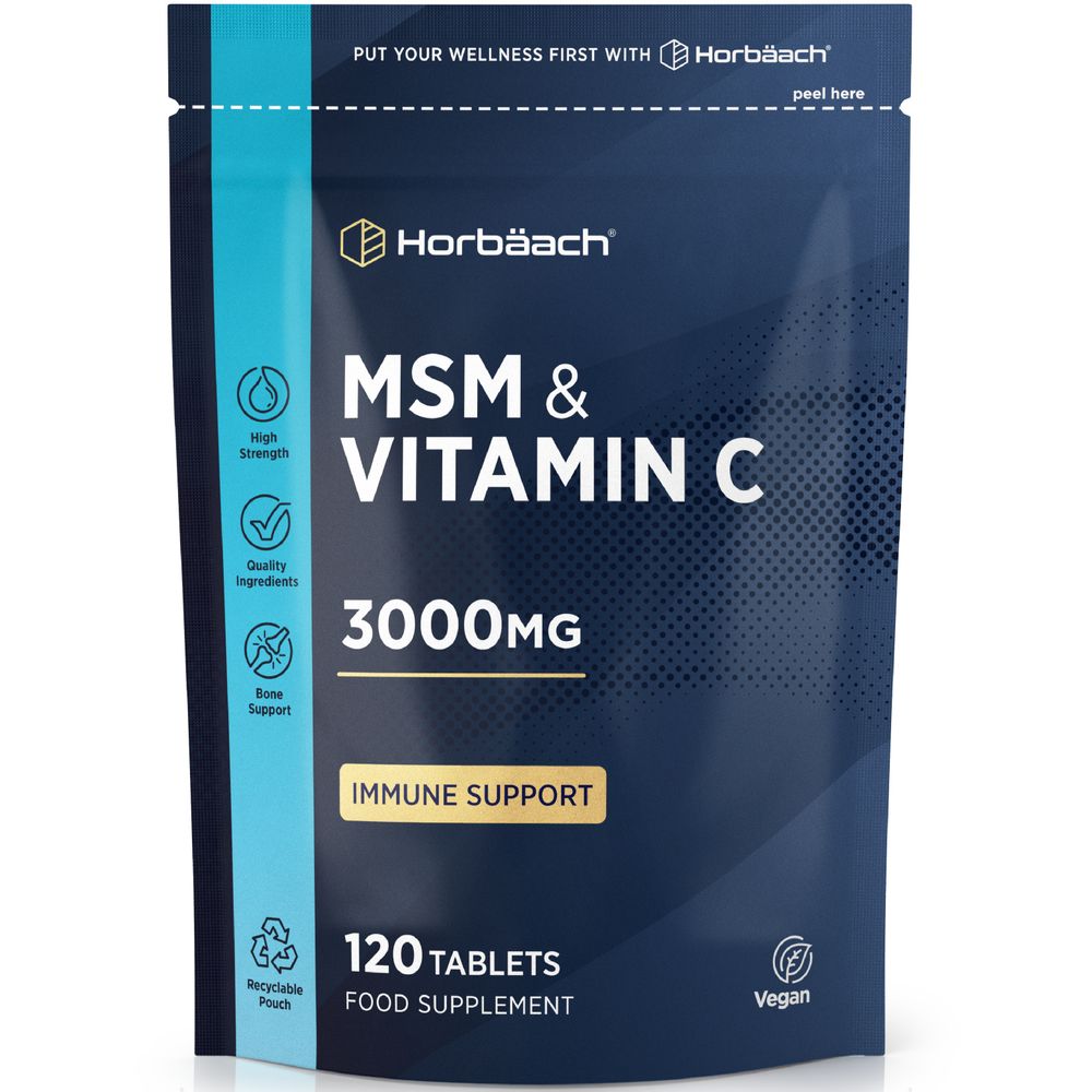 MSM and Vitamin C 3000 mg | 120 Tablets