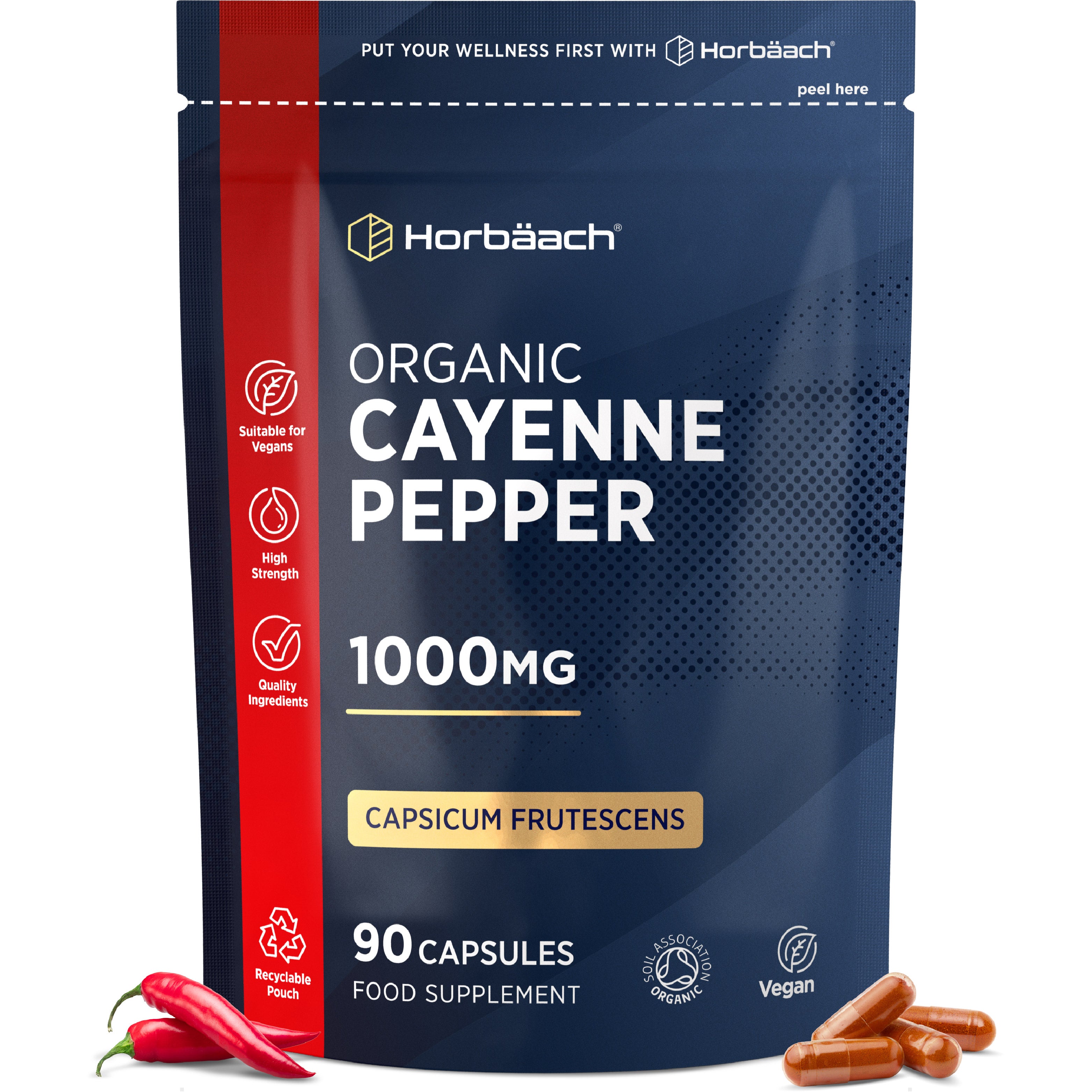Cayenne Pepper 1000 mg | Organic | 90 Capsules