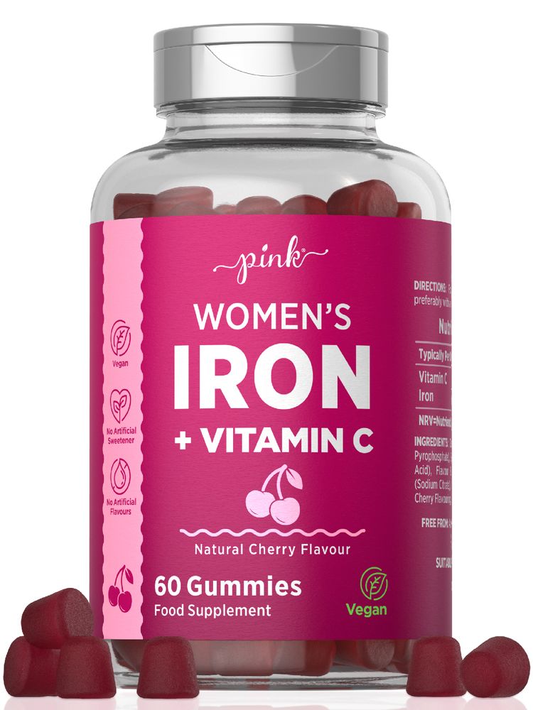 Iron with Vitamin C for Women | 60 Gummies