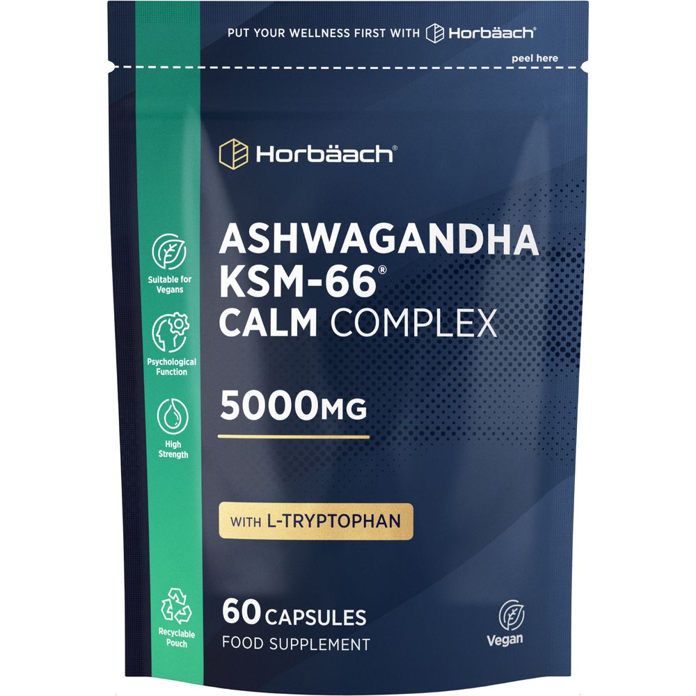 Ashwagandha KSM-66 Calm Complex 5000 mg | 60 Capsules