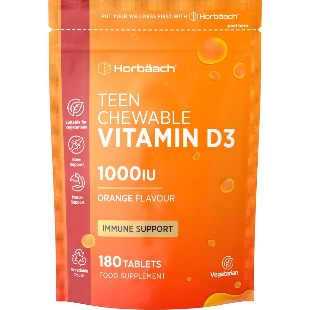Vitamin D3 for Teens 1000 IU | 180 Chewable Tablets