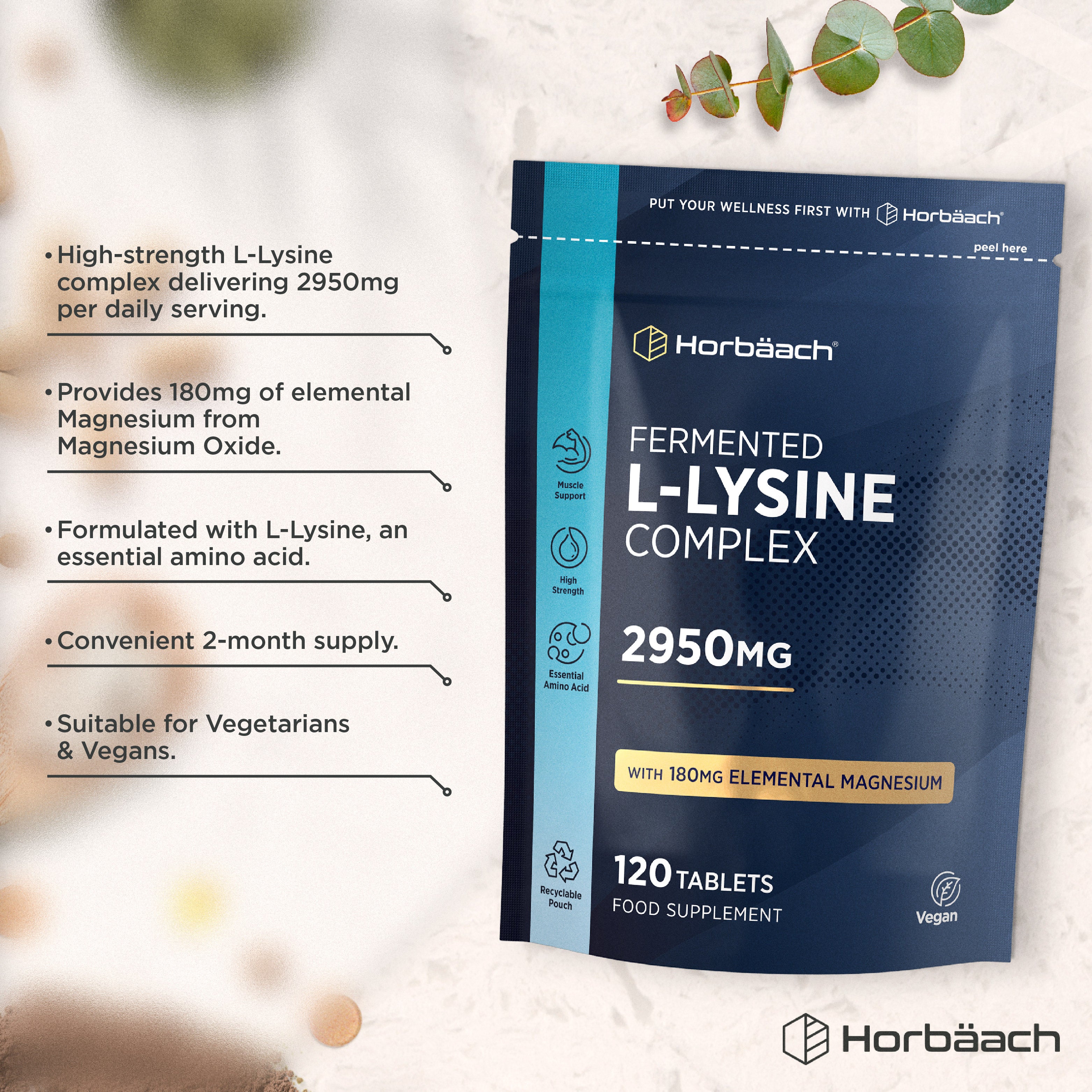 L-Lysine 2950 mg | 120 Tablets