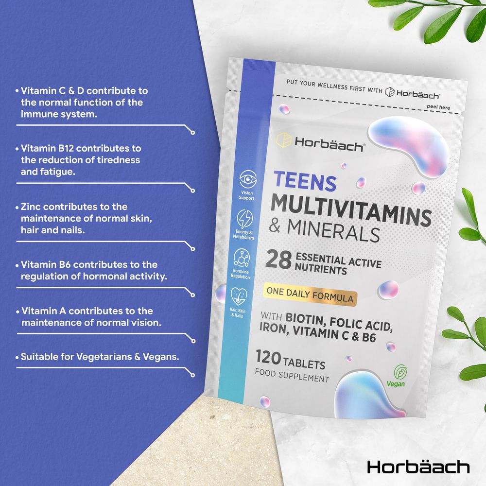 Multivitamins and Minerals for Teens | 120 Tablets