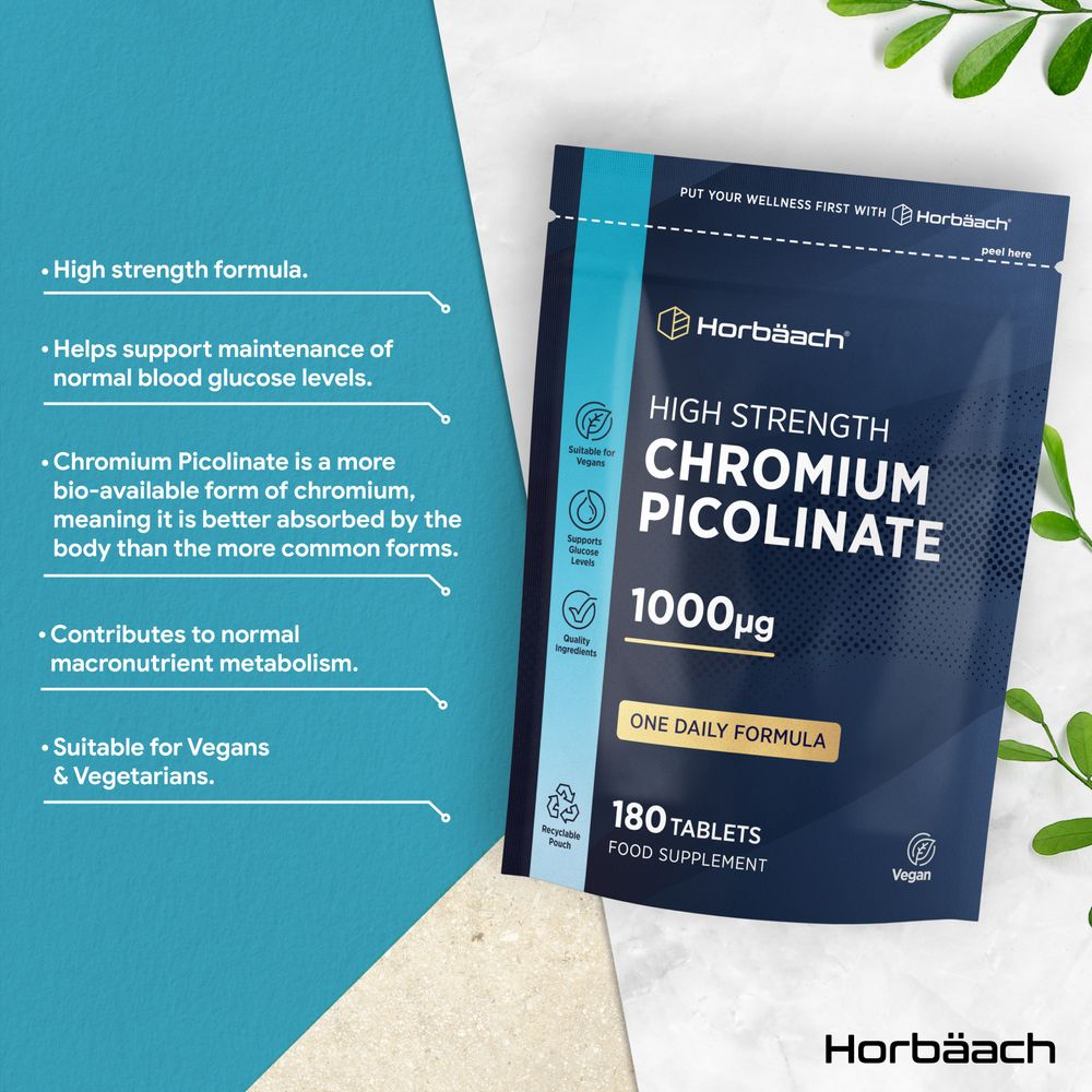 Chromium Picolinate 1000 mcg | 180 Tablets