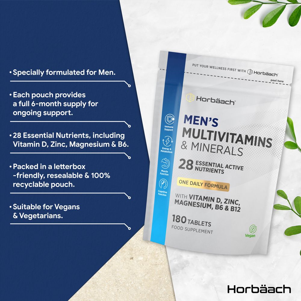 Multivitamins and Minerals for Men | 180 Tablets