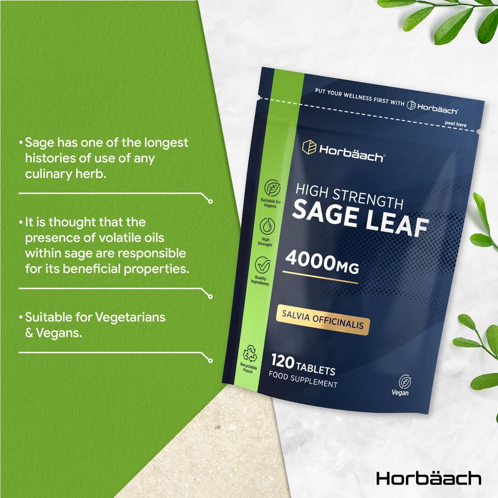 Sage Leaf 4000 mg | 120 Tablets
