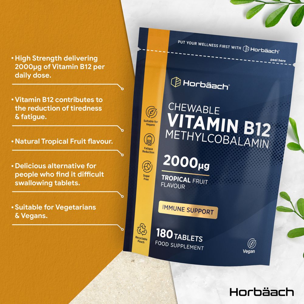 Vitamin B12 2000 ug | 180 Chewable Tablets
