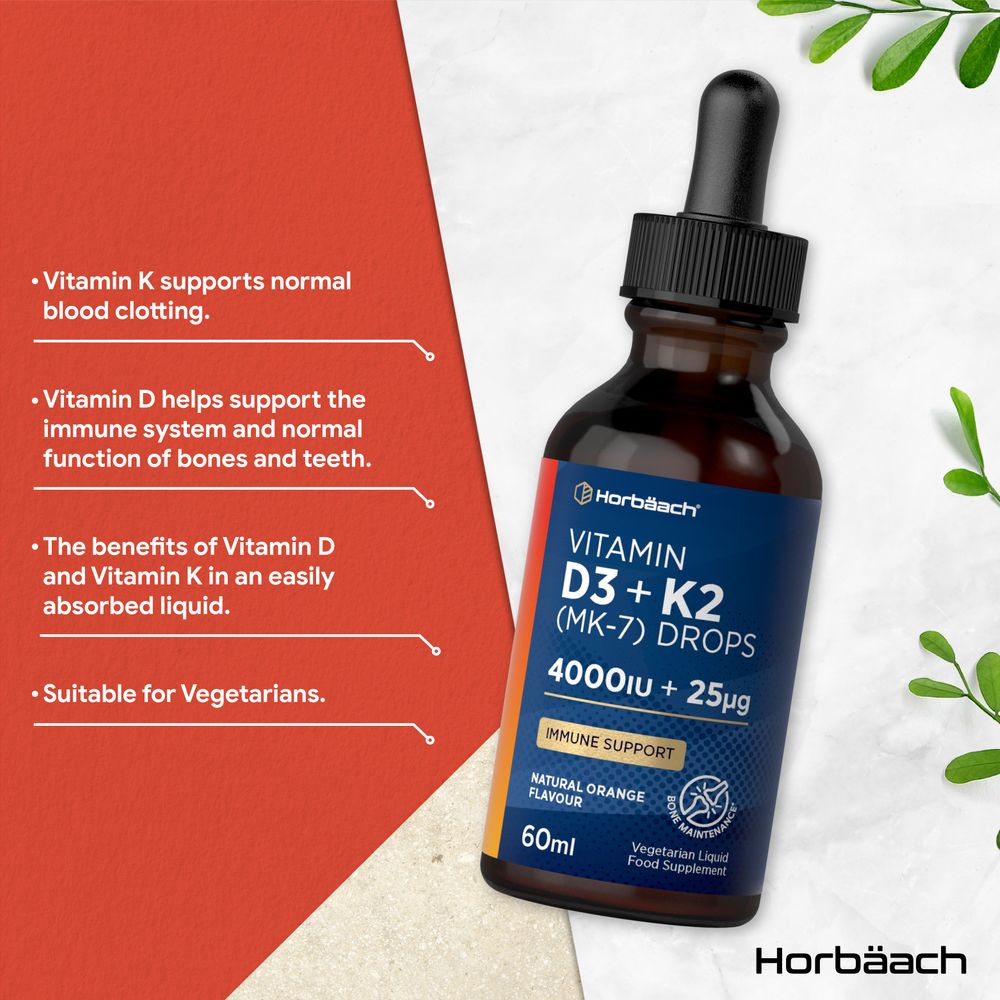 Vitamin D3 4000 IU & K2 MK7 25 µg Liquid | 60 ml