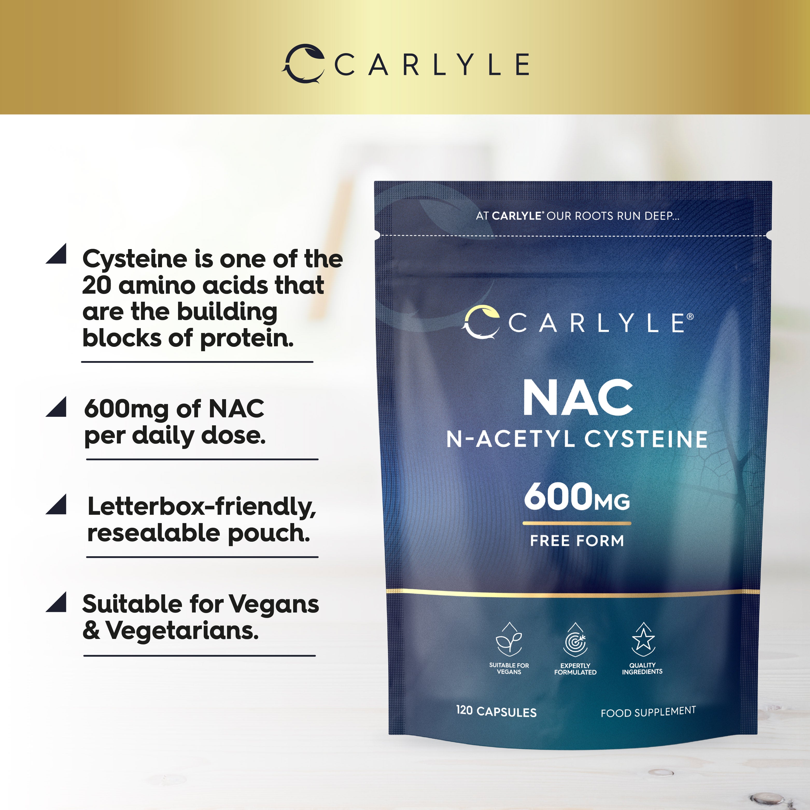 NAC N-Acetyl Cysteine 600 mg | 120 Capsules