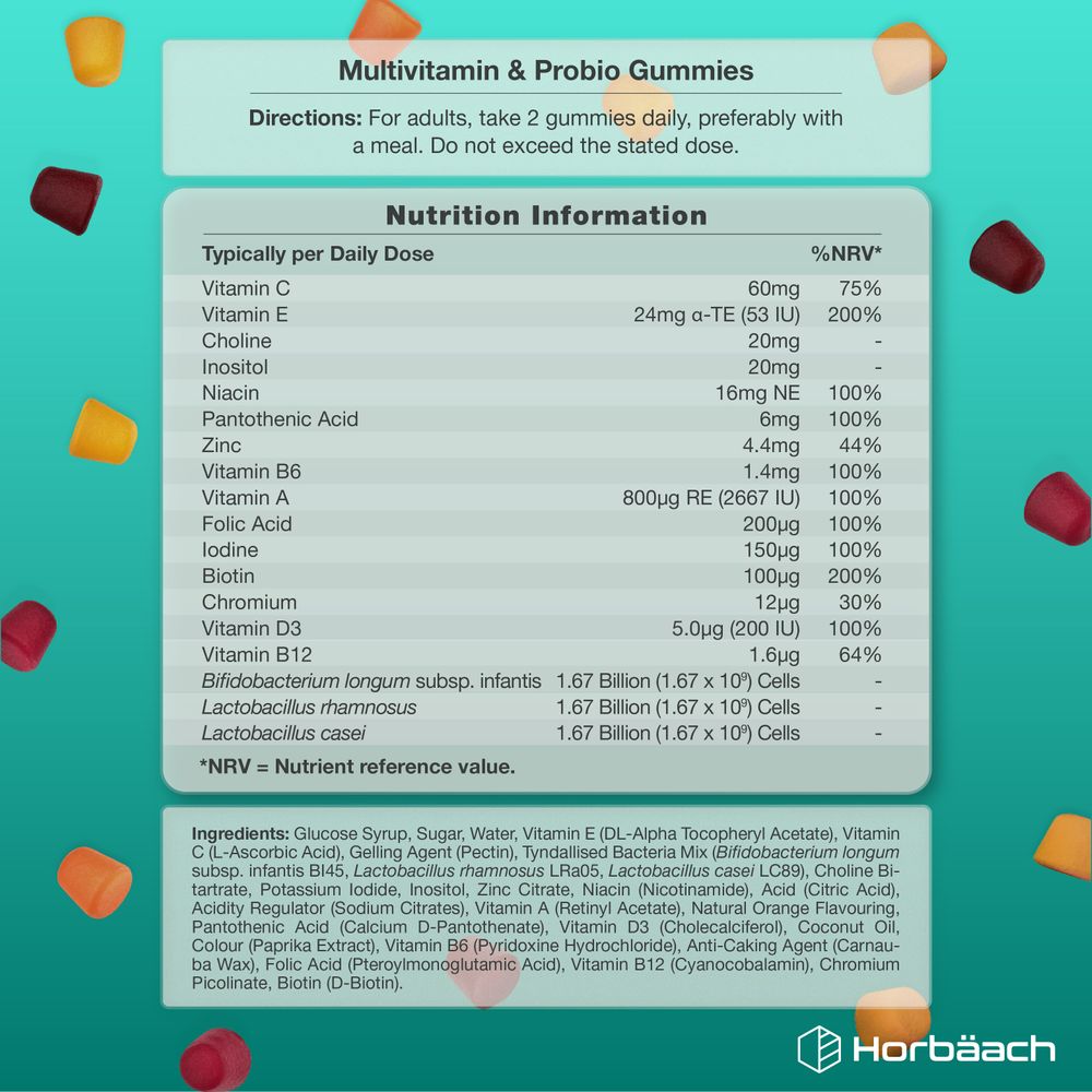 Multivitamins and Probio for Adults | 60 Gummies