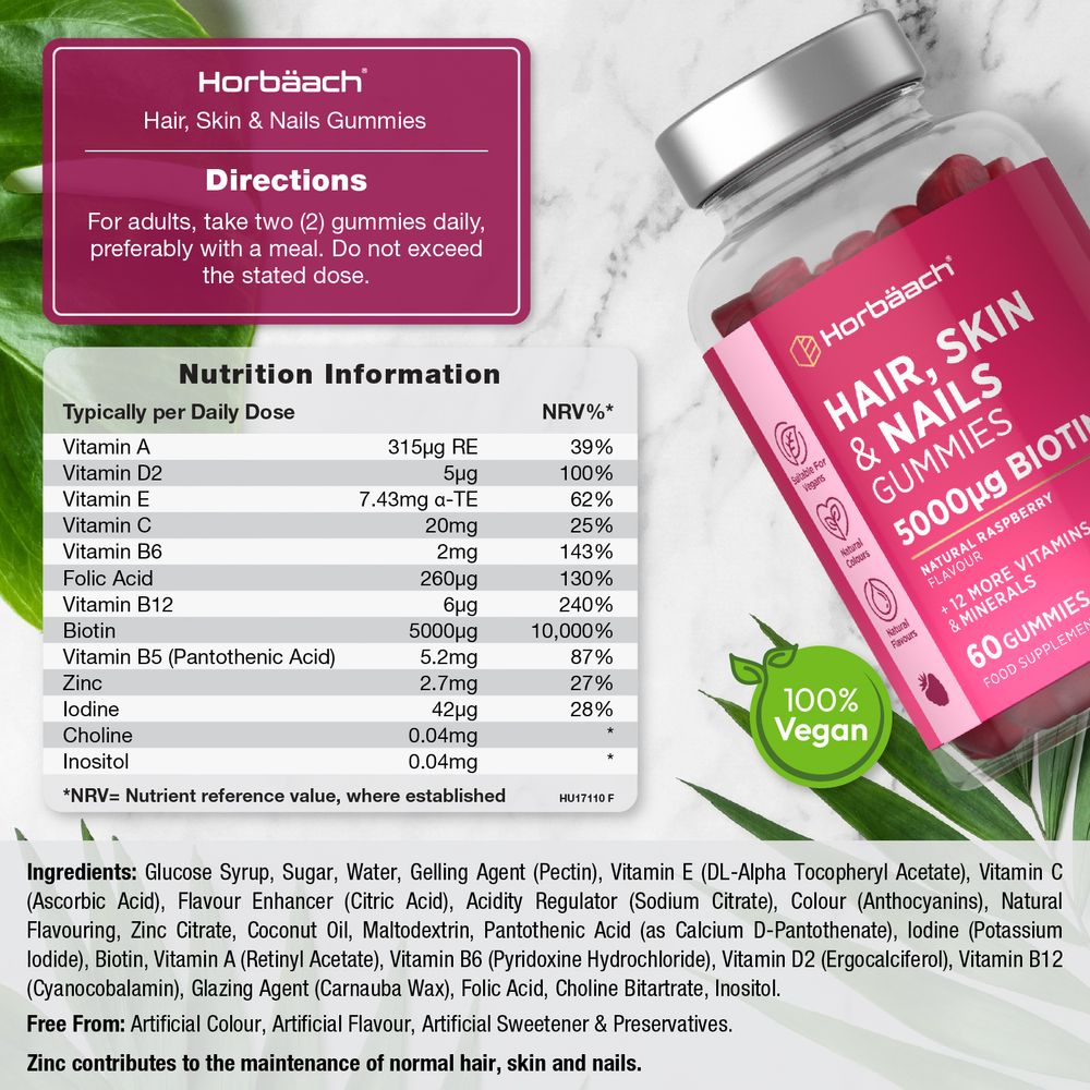 Hair Skin and Nails Complex | 60 Gummies