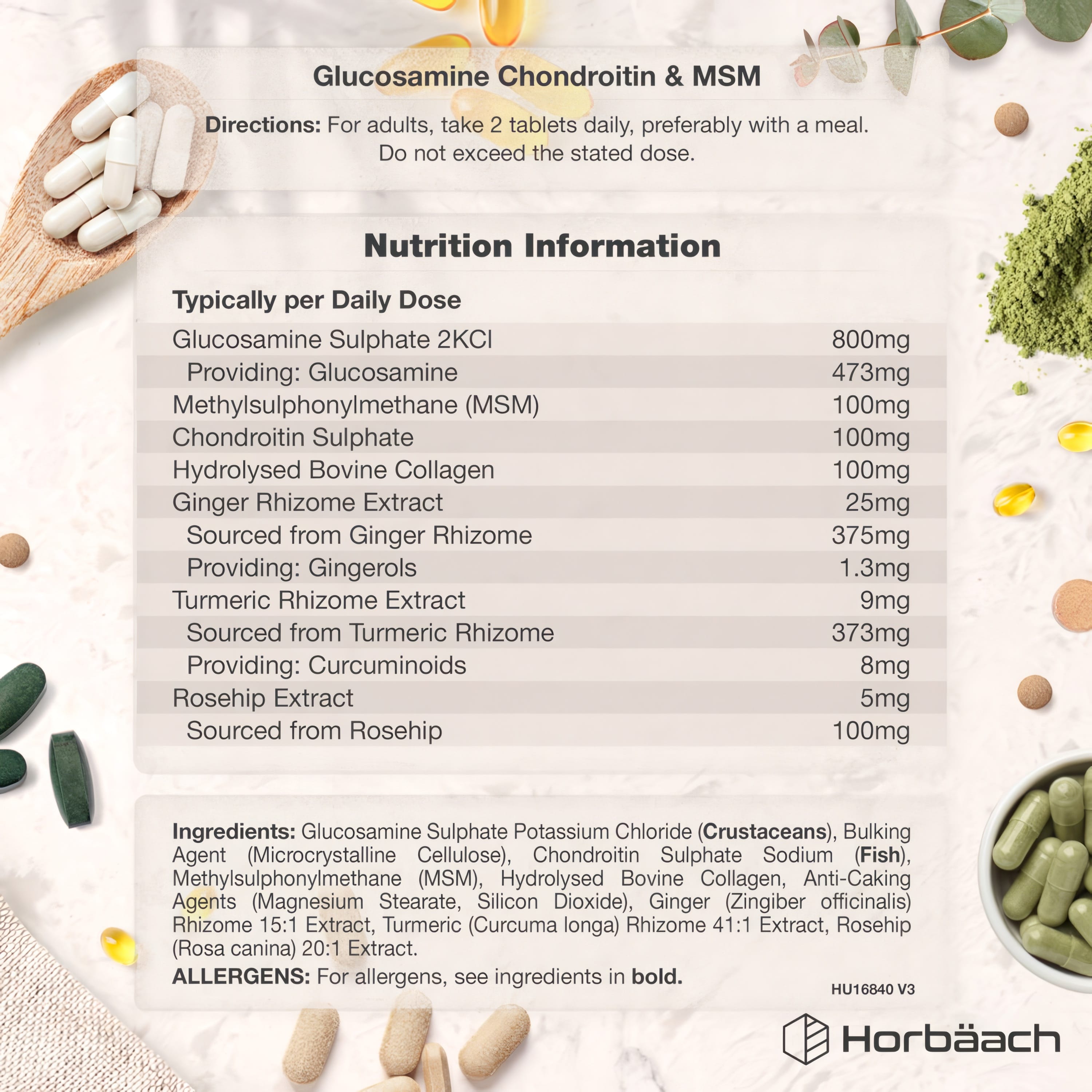 Glucosamine and Chondroitin Complex | 180 Tablets