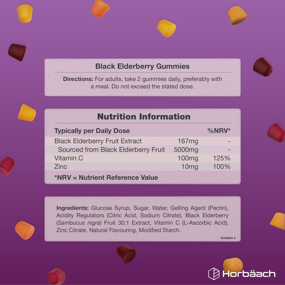 Black Elderberry 5000 mg | 60 Gummies