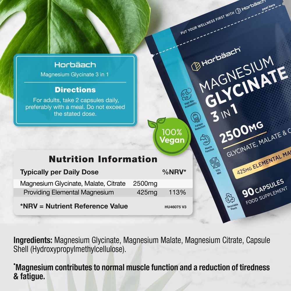 Magnesium 3-in-1 Complex 2500 mg | 90 Capsules