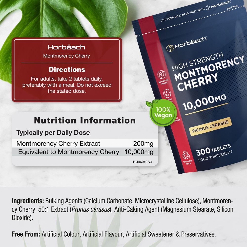 Montmorency Cherry 10,000 mg | 300 Tablets