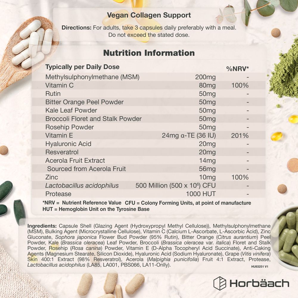 Collagen Support Complex | Vegan | 120 Capsules