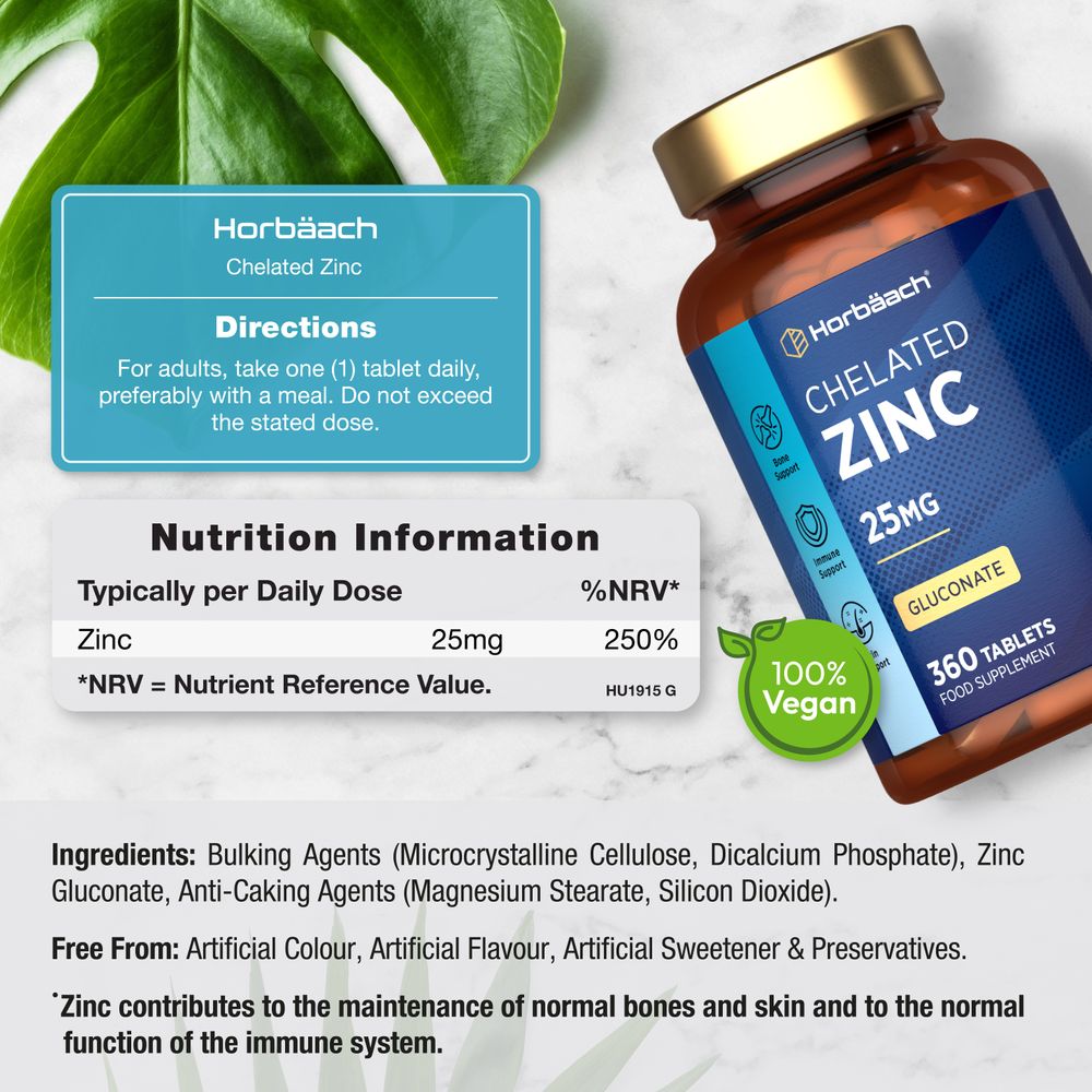 Zinc 25 mg | 360 Tablets