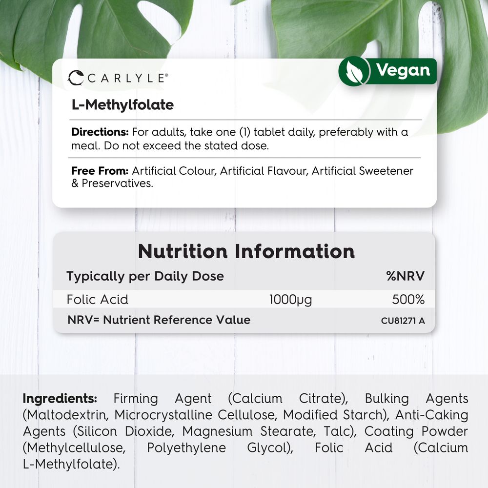 L-Methylfolate 1000 ug | 120 Tablets