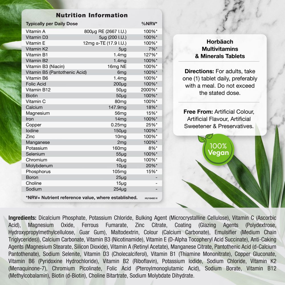 Multivitamins and Minerals | 400 Tablets