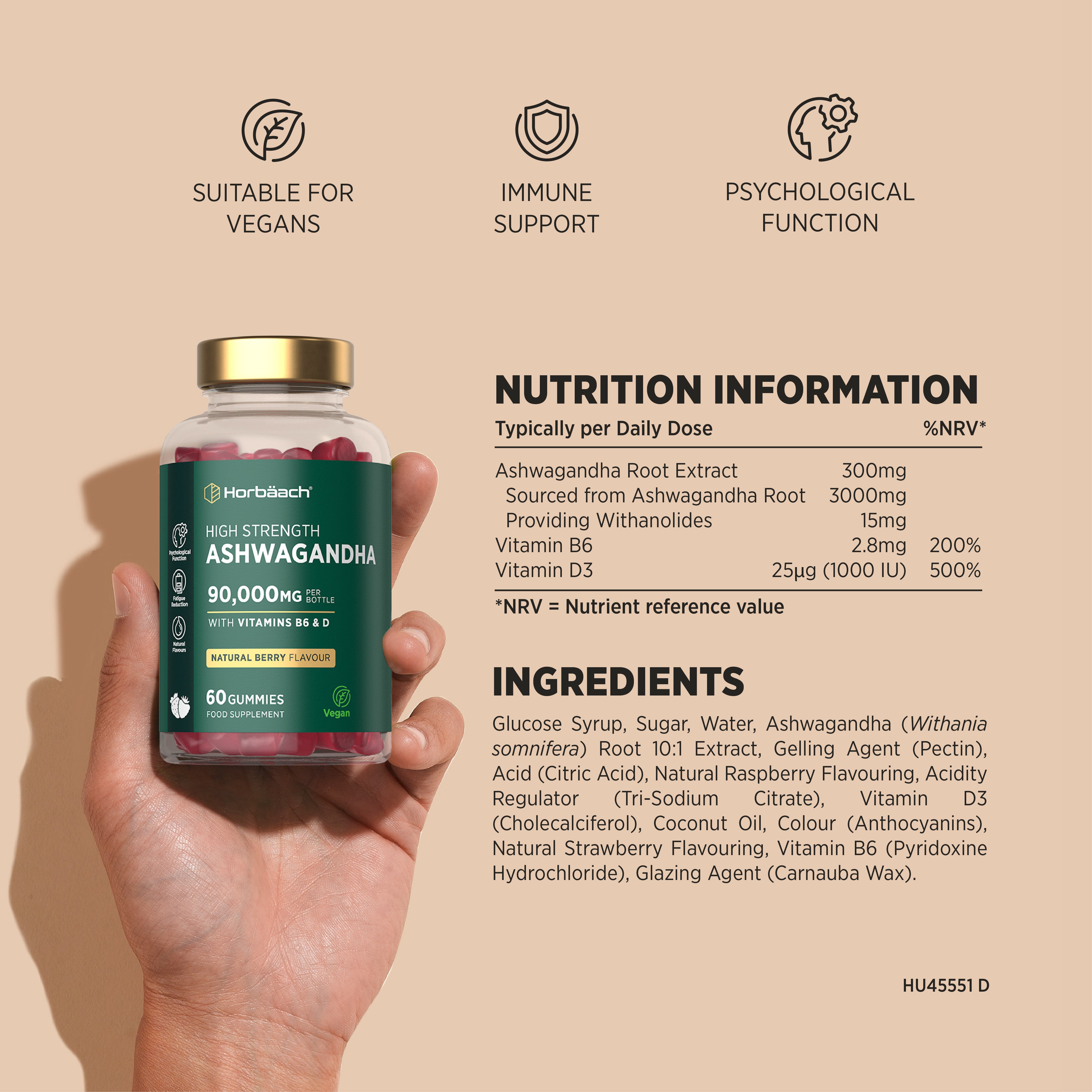 Ashwagandha 90,000 mg | 60 Gummies
