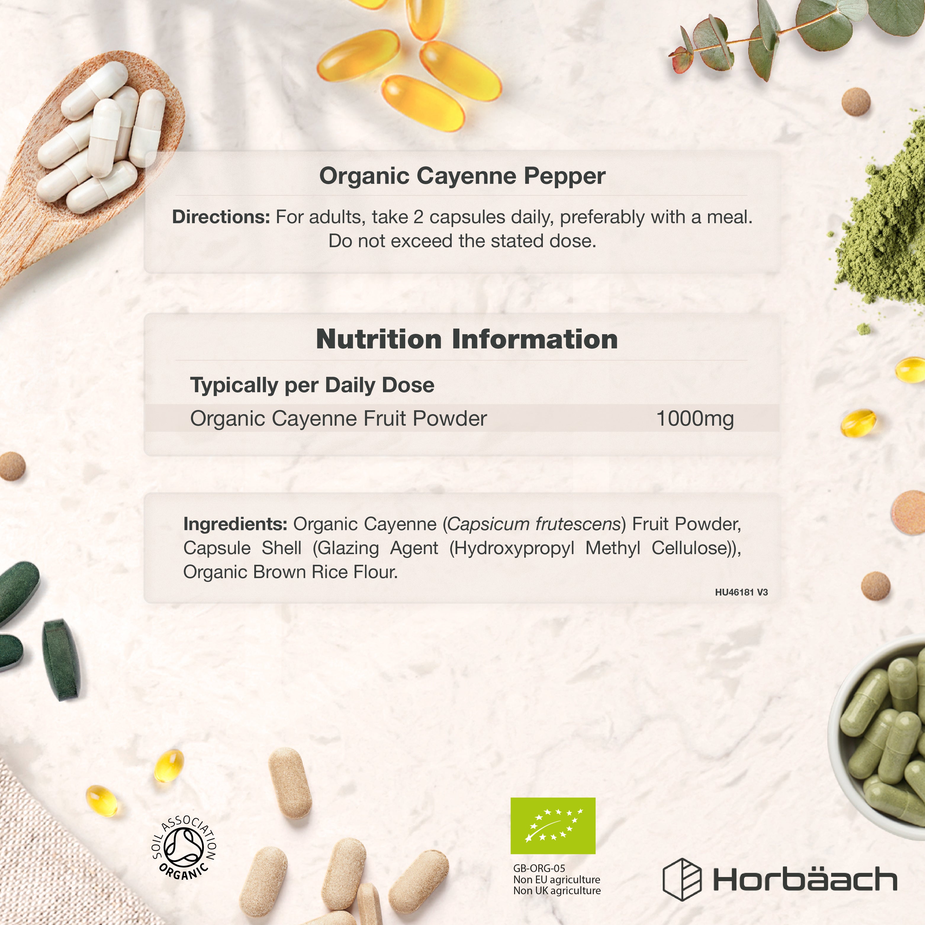 Cayenne Pepper 1000 mg | Organic | 90 Capsules