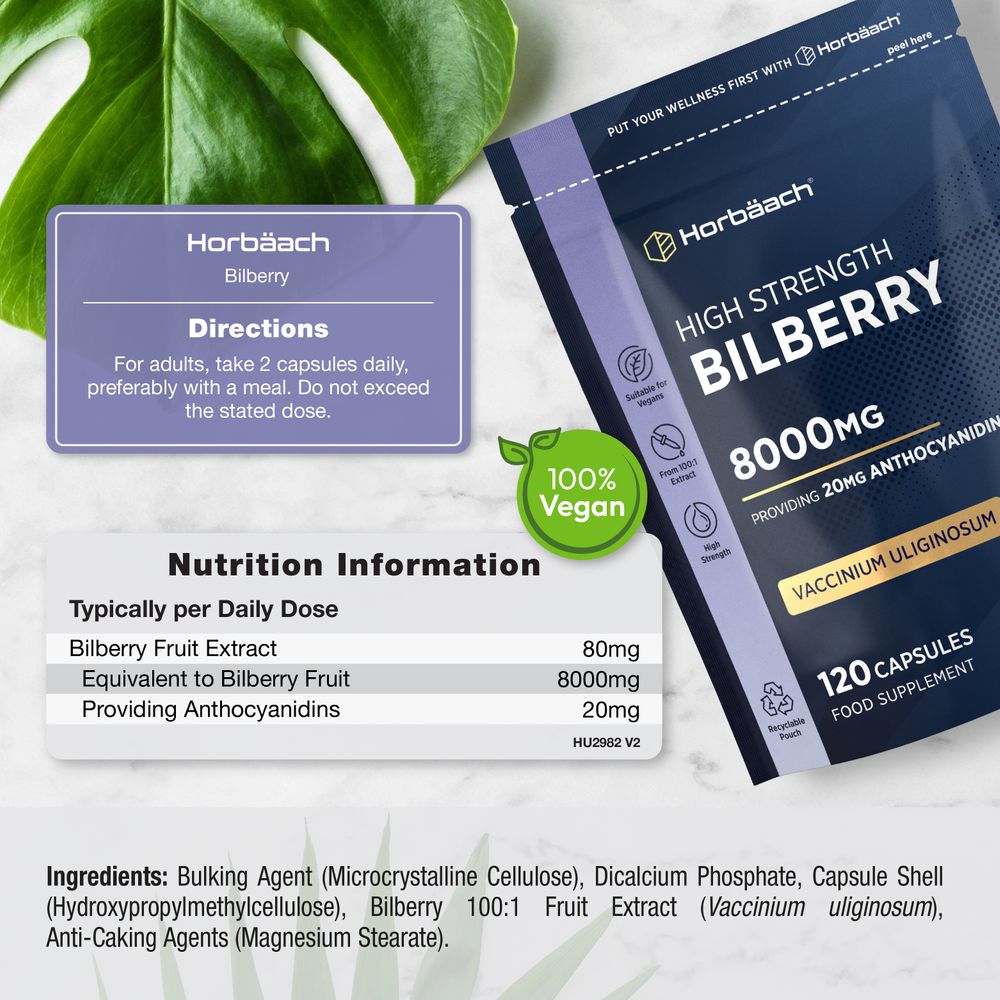 Bilberry 8000 mg | 120 Capsules