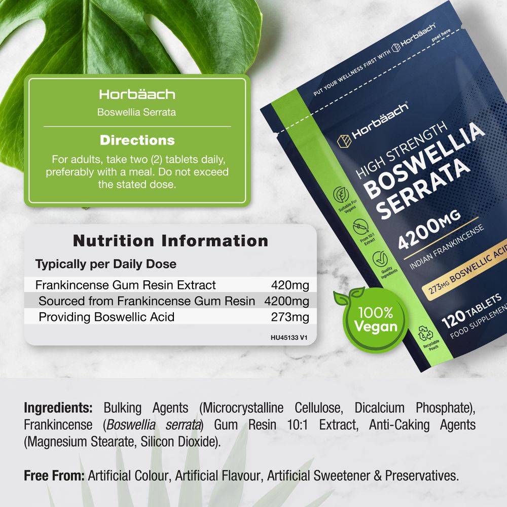Boswellia Serrata 4200 mg with Bioperine | 120 Tablets
