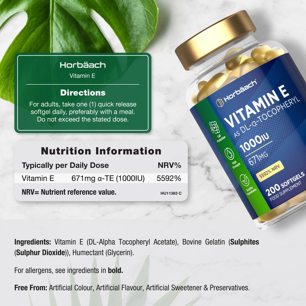 Vitamin E 1000 IU | 200 Softgels