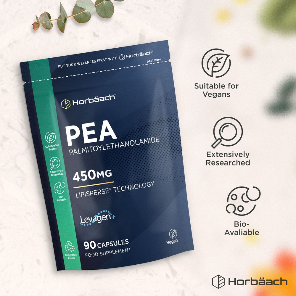 PEA Palmitoylethanolamide 450 mg | 90 Capsules