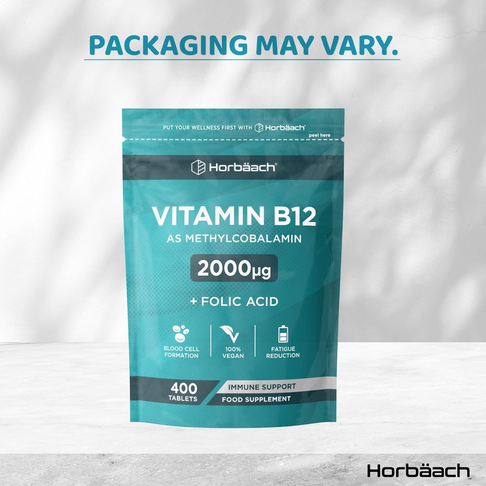 Vitamin B12 2000 mcg with Folic Acid | 400 Tablets