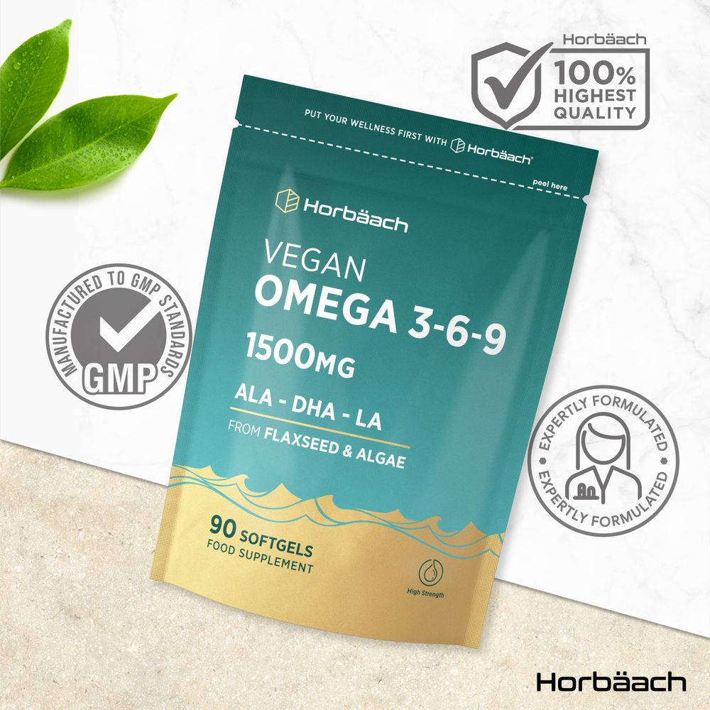 Omega 3-6-9 1500 mg | Vegan | 90 Softgels