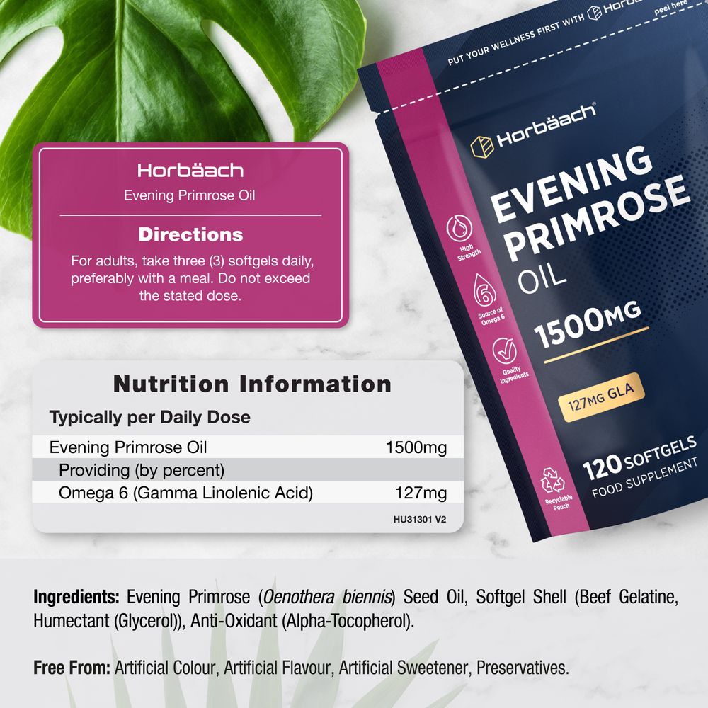 Evening Primrose Oil 1500 mg | 120 Softgels