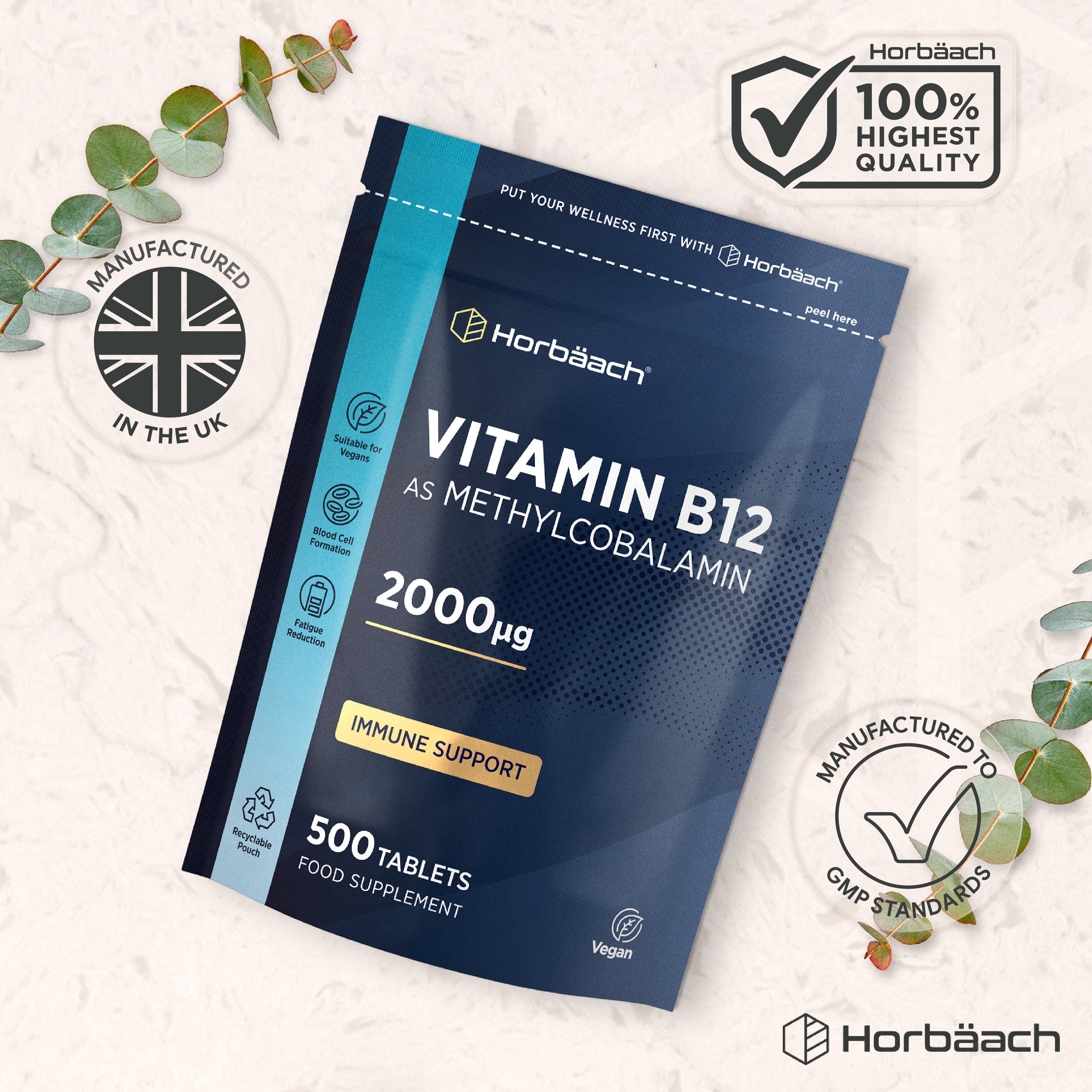 Vitamin B12 2000 mcg | 500 Tablets
