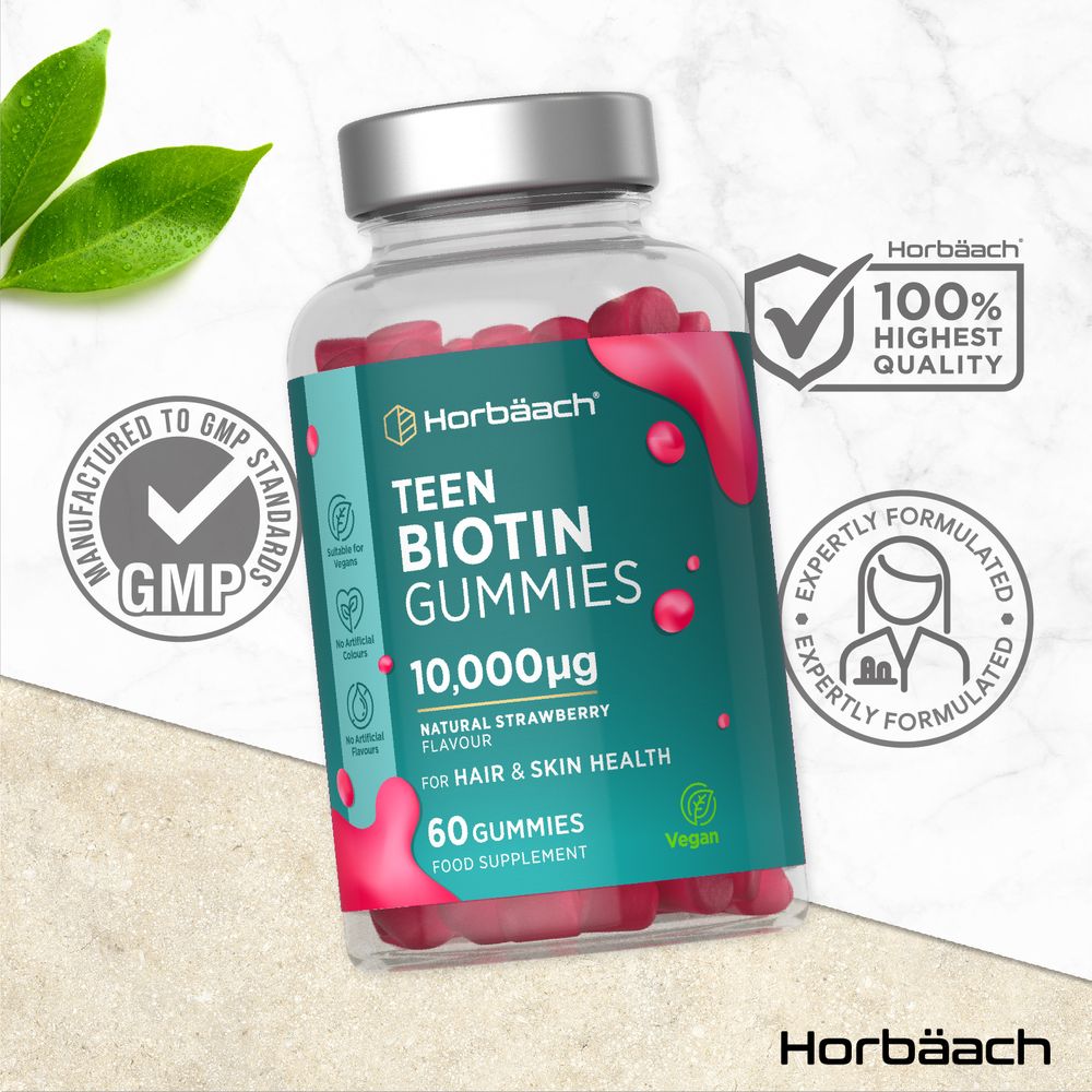 Biotin for Teens 10,000 ug | 60 Gummies