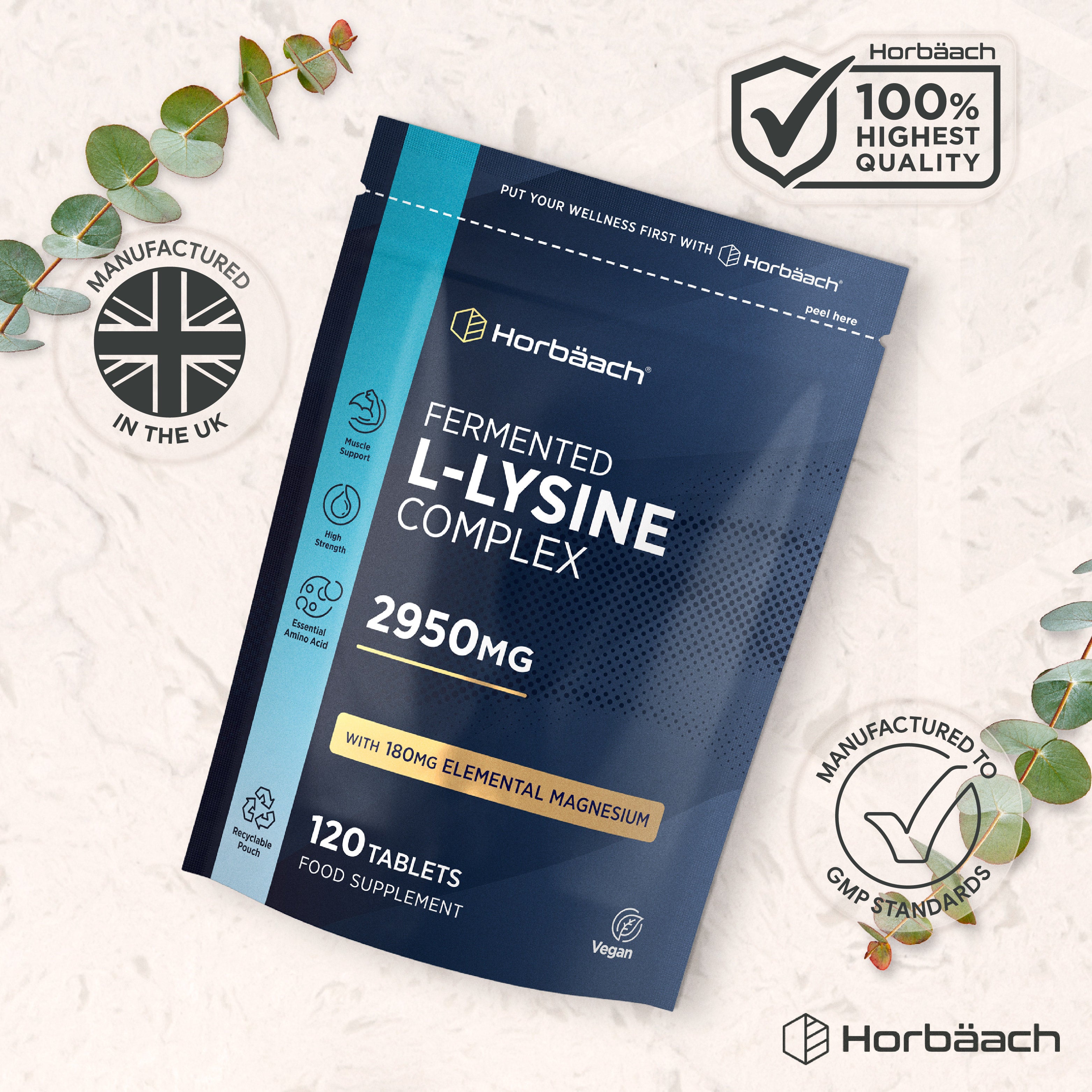 L-Lysine 2950 mg | 120 Tablets