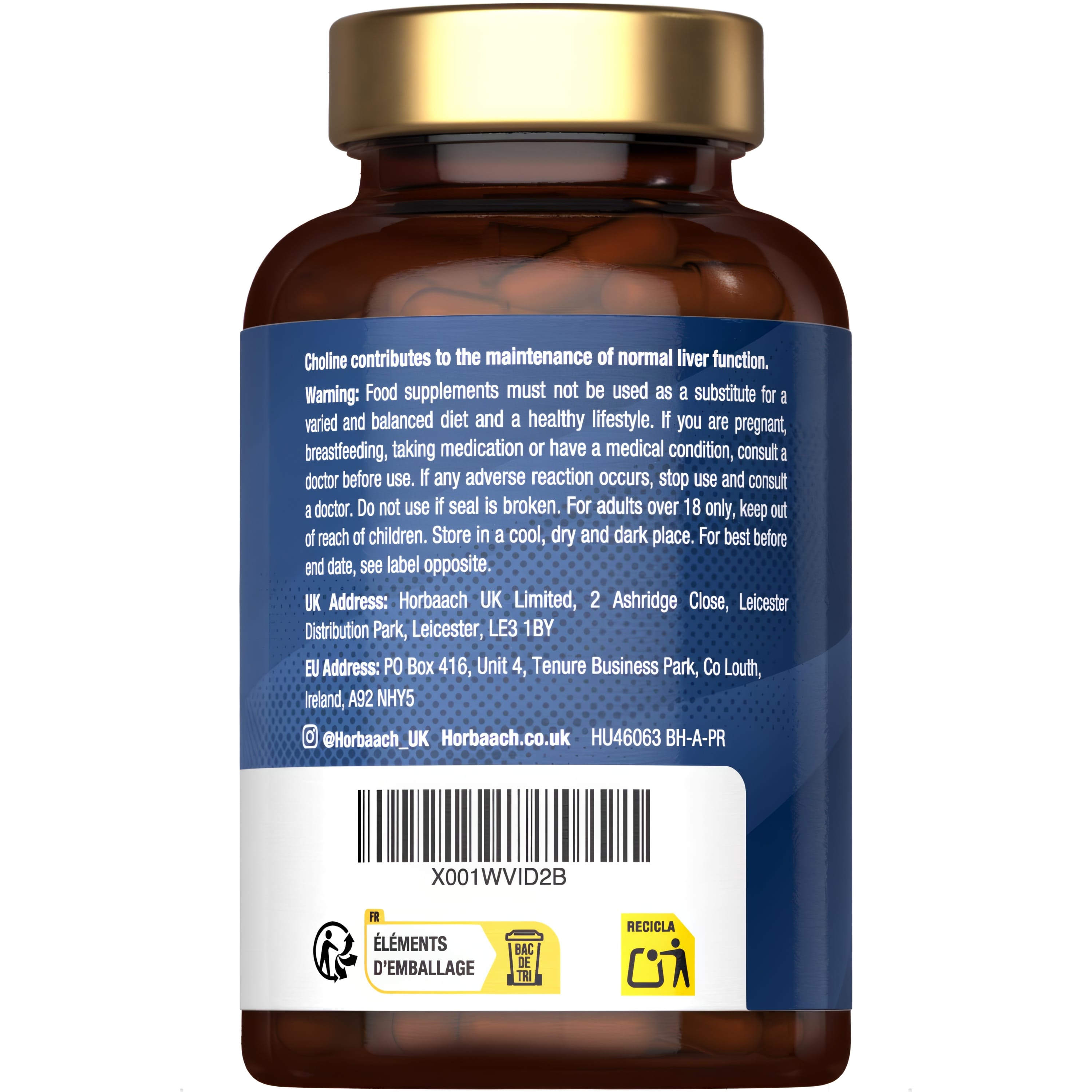 HU Milk Thistle Complex bottle containing 120 vegan capsules, a dietary supplement for liver support and detoxification.