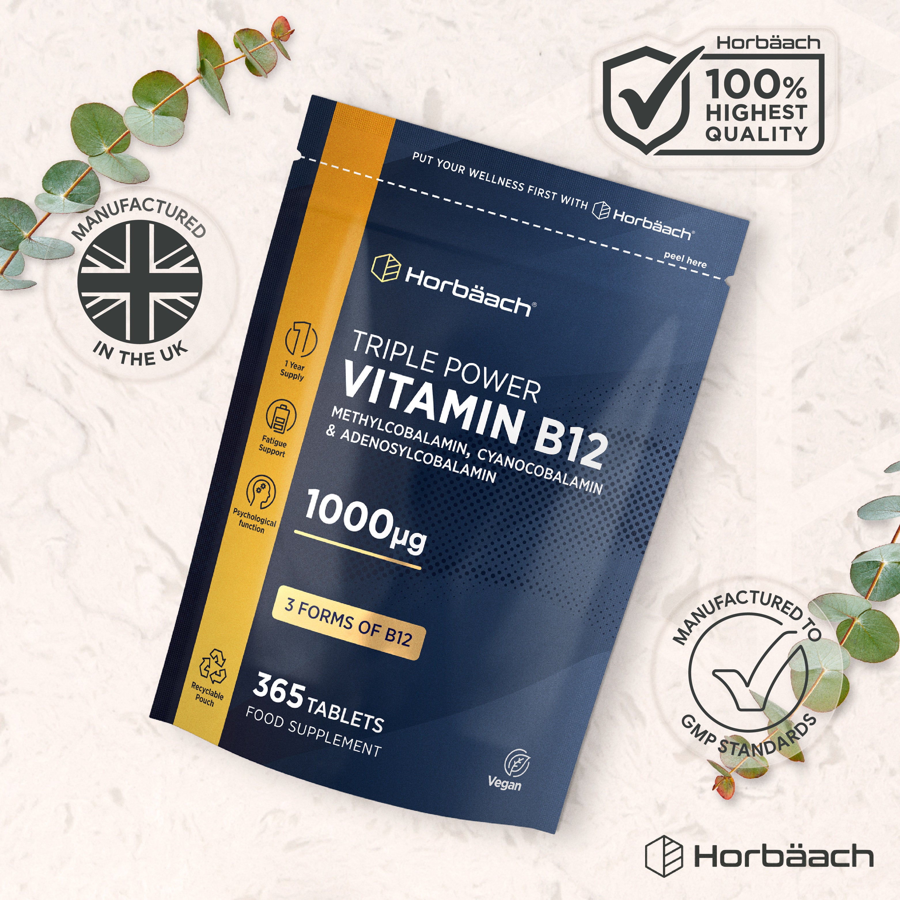 Vitamin B12 Tablets High Strength | 365 Count