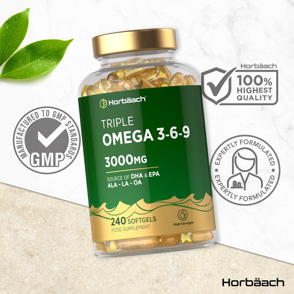 Omega 3-6-9 3000 mg with EPA, DHA & ALA | 240 Softgels