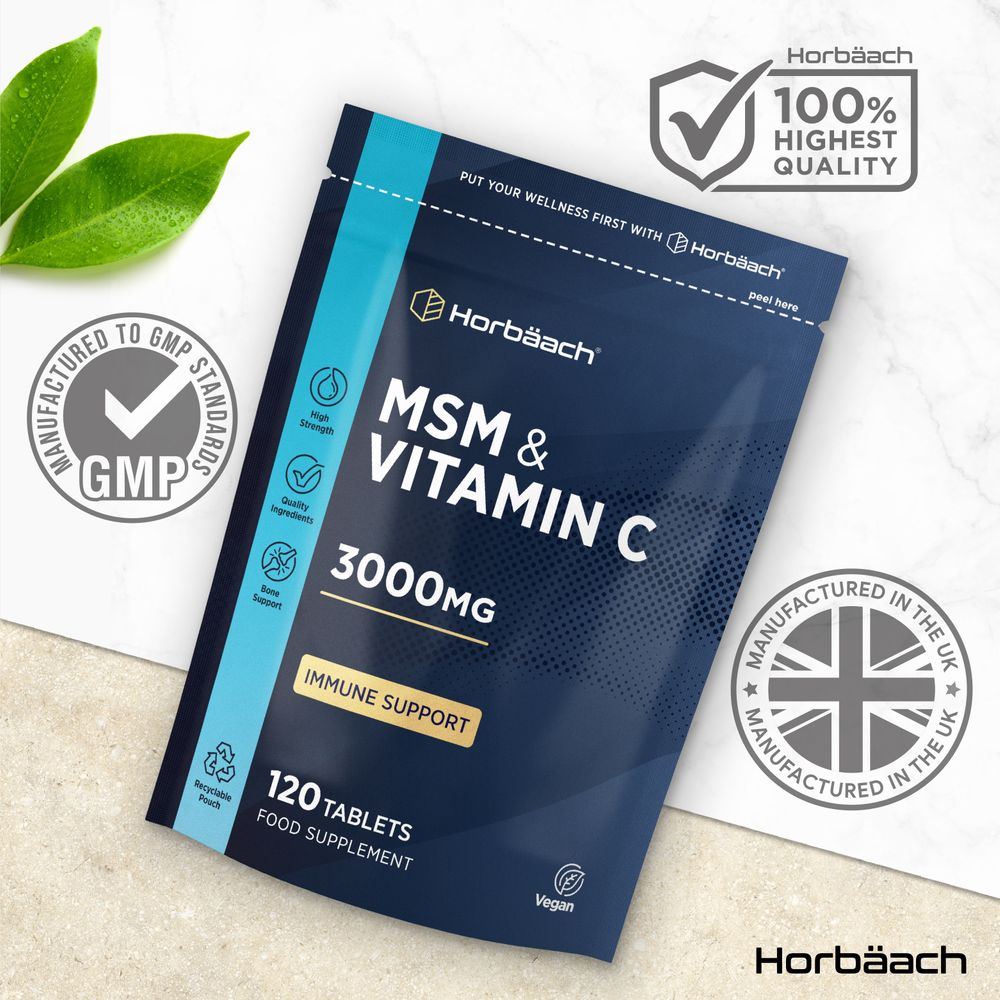 MSM and Vitamin C 3000 mg | 120 Tablets