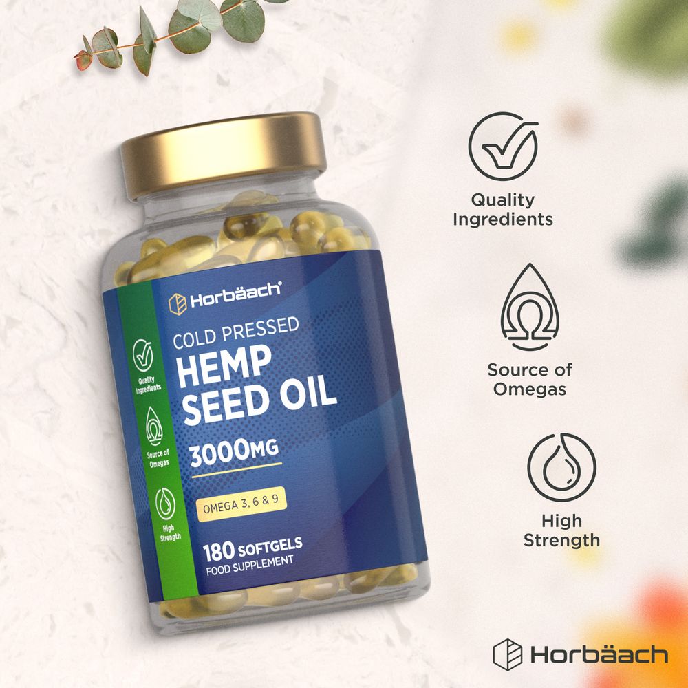 Hemp Seed Oil 3000 mg | 180 Softgels
