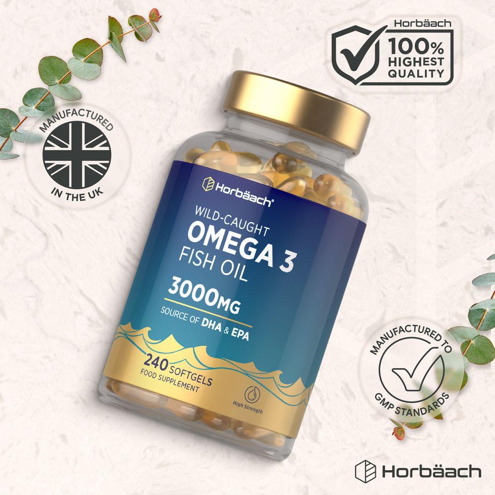 Omega 3 Fish Oil 3000 mg with EPA & DHA | 240 Softgels