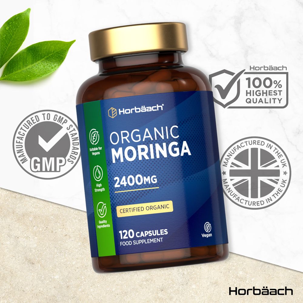 Moringa Oleifera 2400 mg | Organic | 120 Capsules