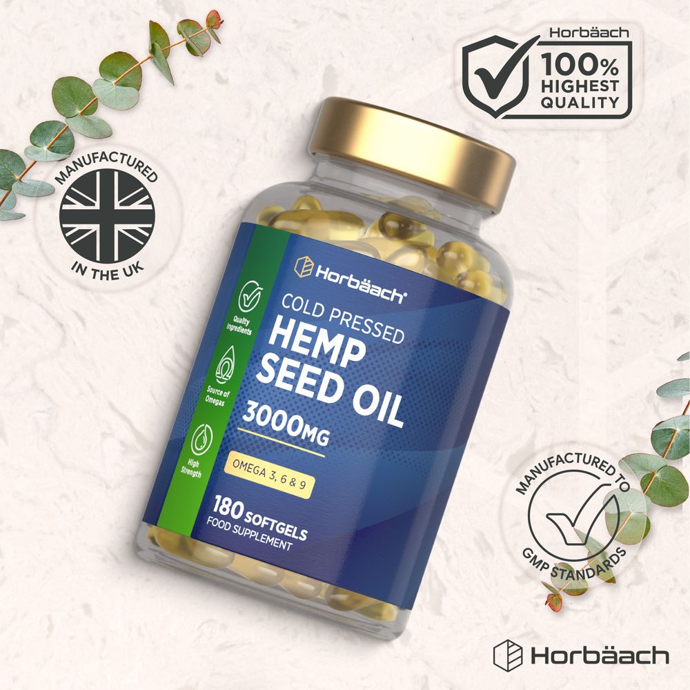Hemp Seed Oil 3000 mg | 180 Softgels