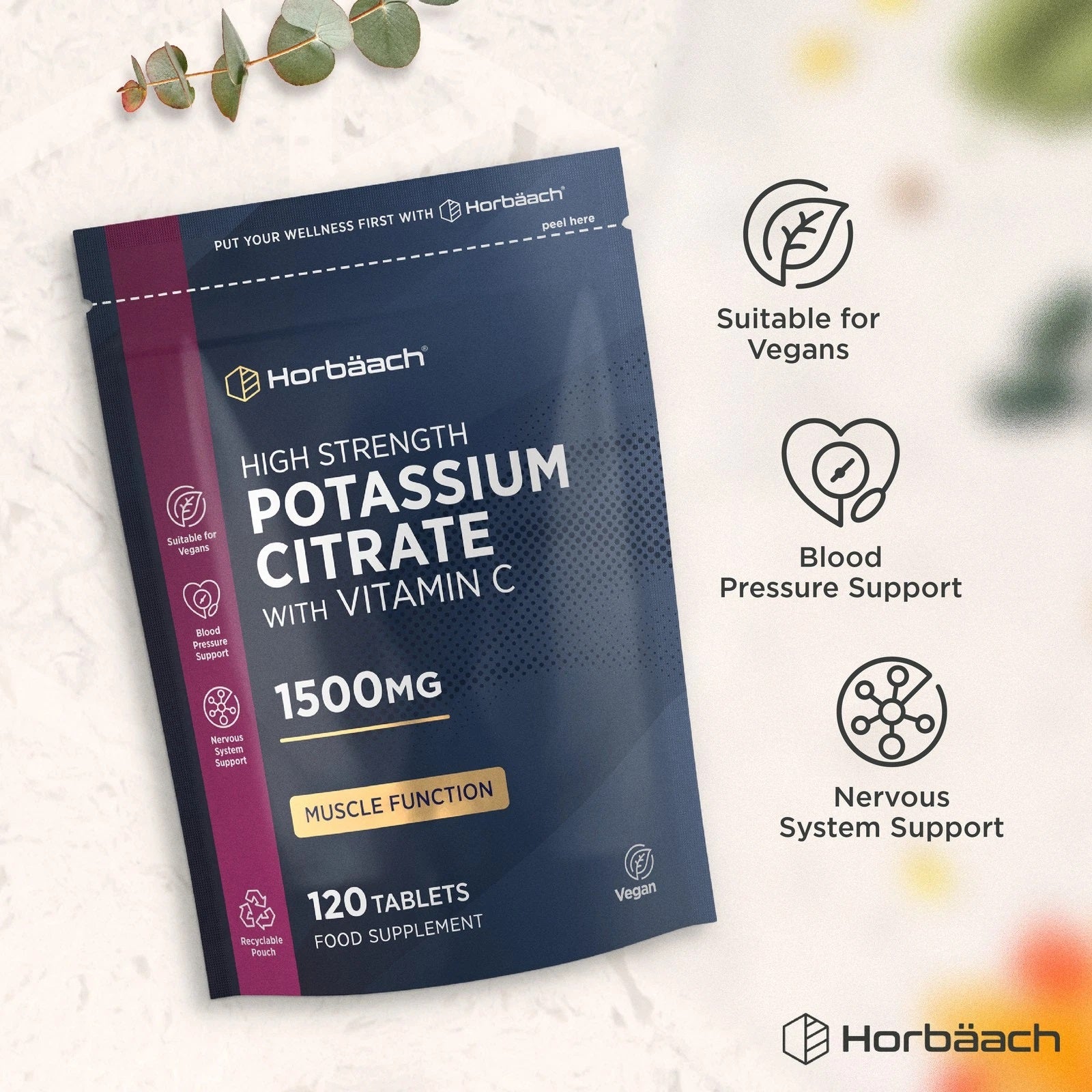 Potassium Citrate 1500 mg with Vitamin C | 120 Tablets
