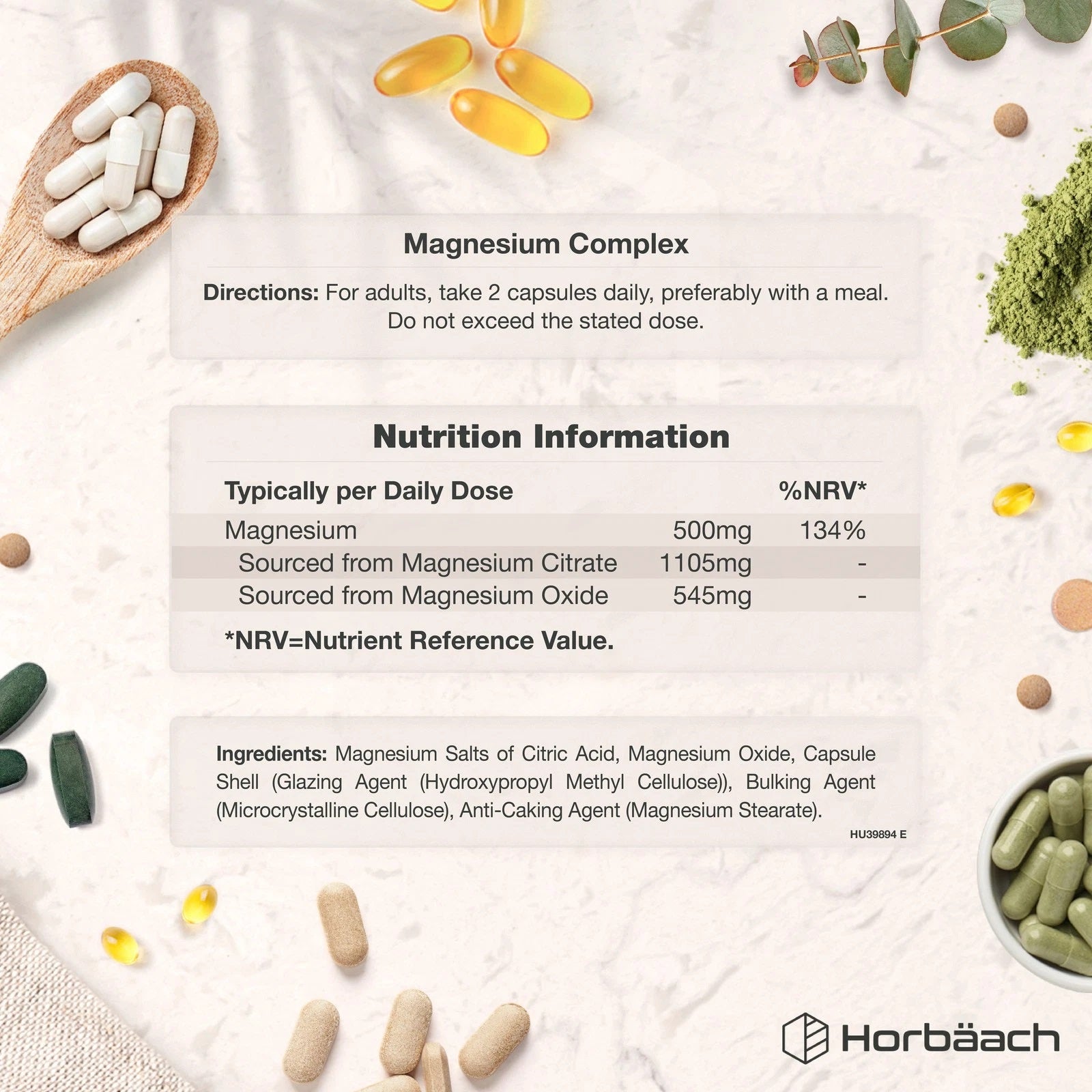 Magnesium Complex 1650 mg | 240 Capsules